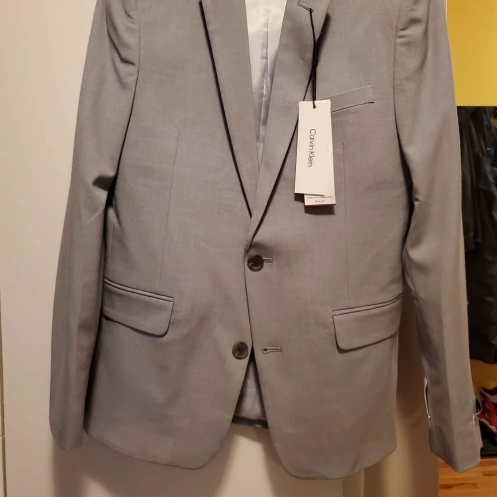 Calvin Klein Light Gray Youth Blazer